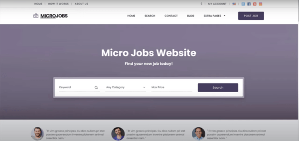 Freelancer & Micro Job Marketplace Website